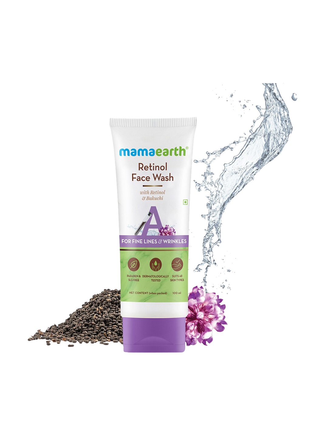 

Mamaearth Bakuchi & Retinol Face Wash 100 ml, White