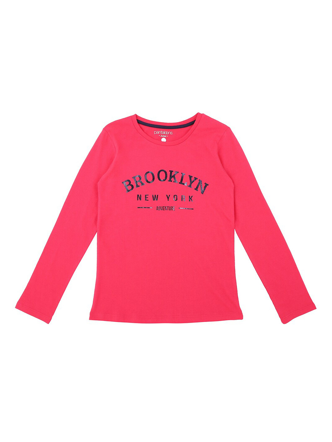 

Pantaloons Junior Girls Pink Printed Round Neck T-shirt