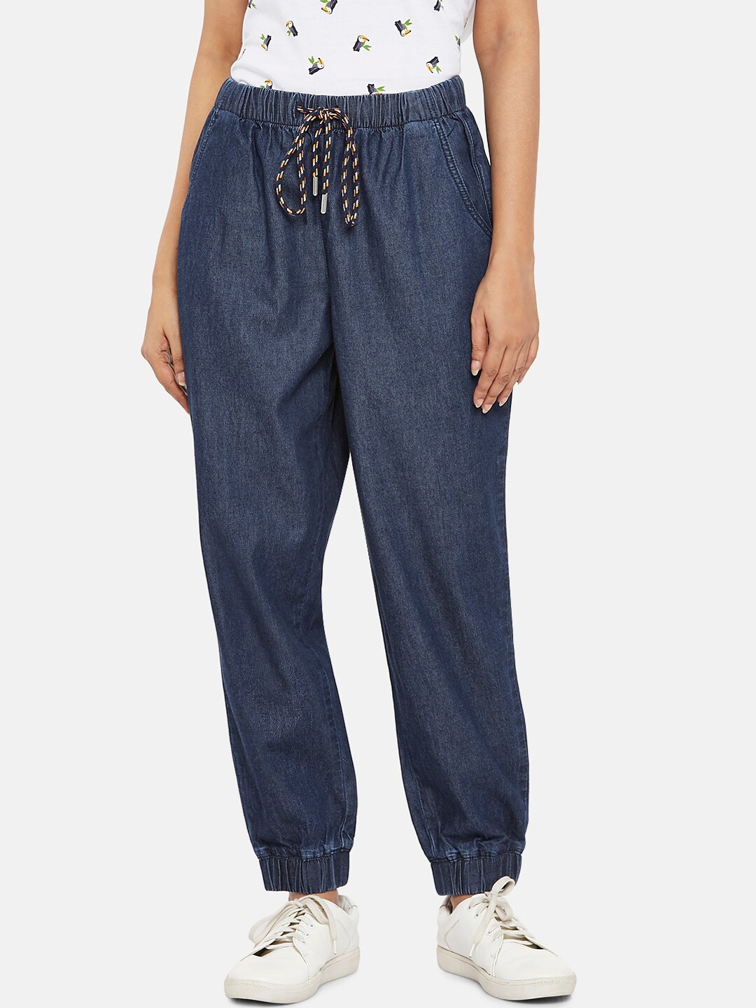 

People Women Blue Regular Fit Jeans