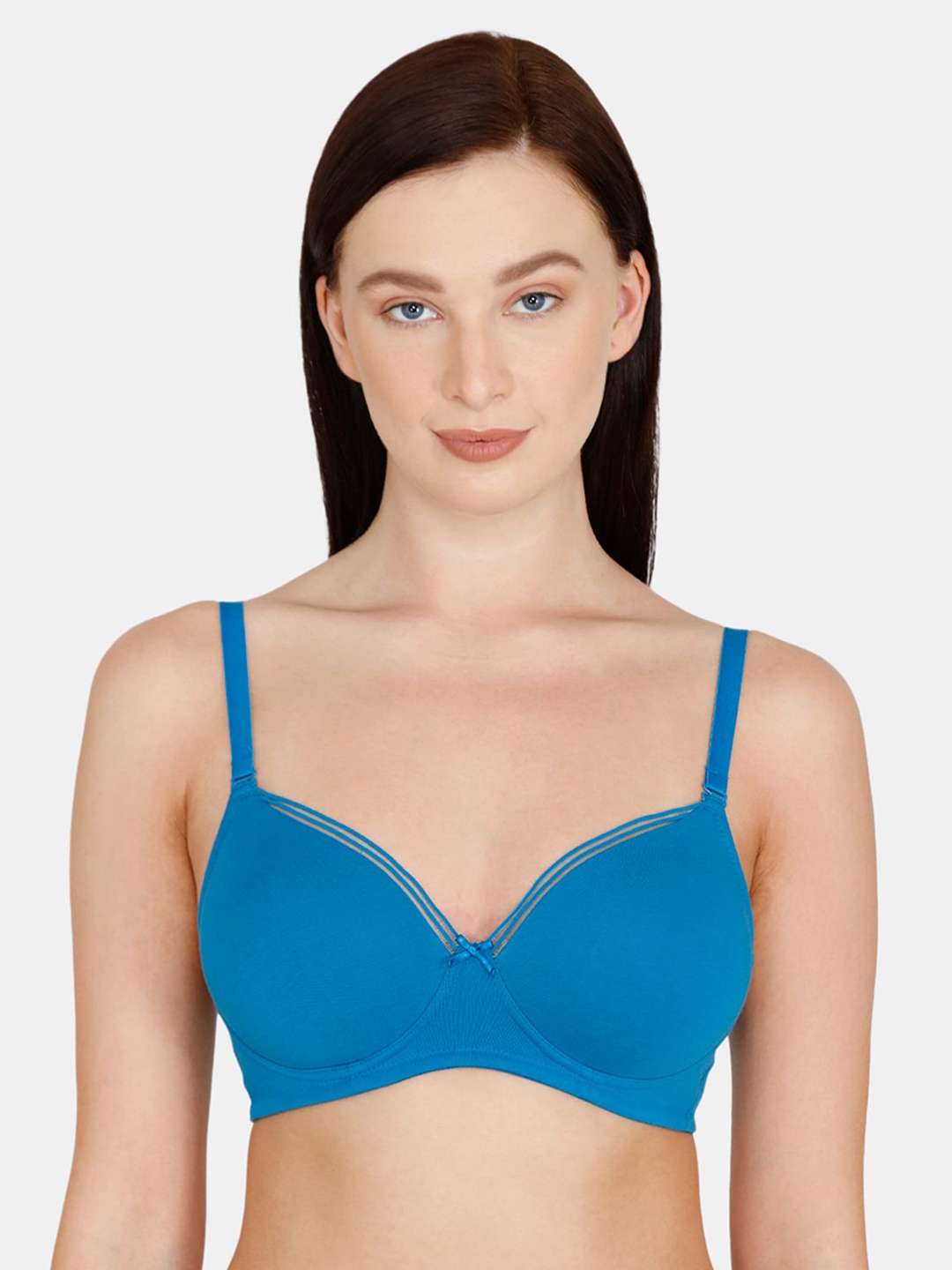 

Zivame Blue T-shirt Bra Half Coverage Underwired - Lightly Padded