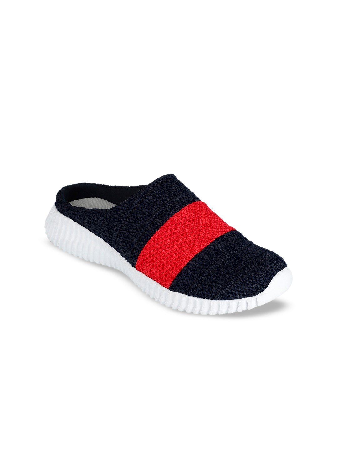 

Yuuki Women Navy Blue & Fuchia Colourblocked Mule Sneakers