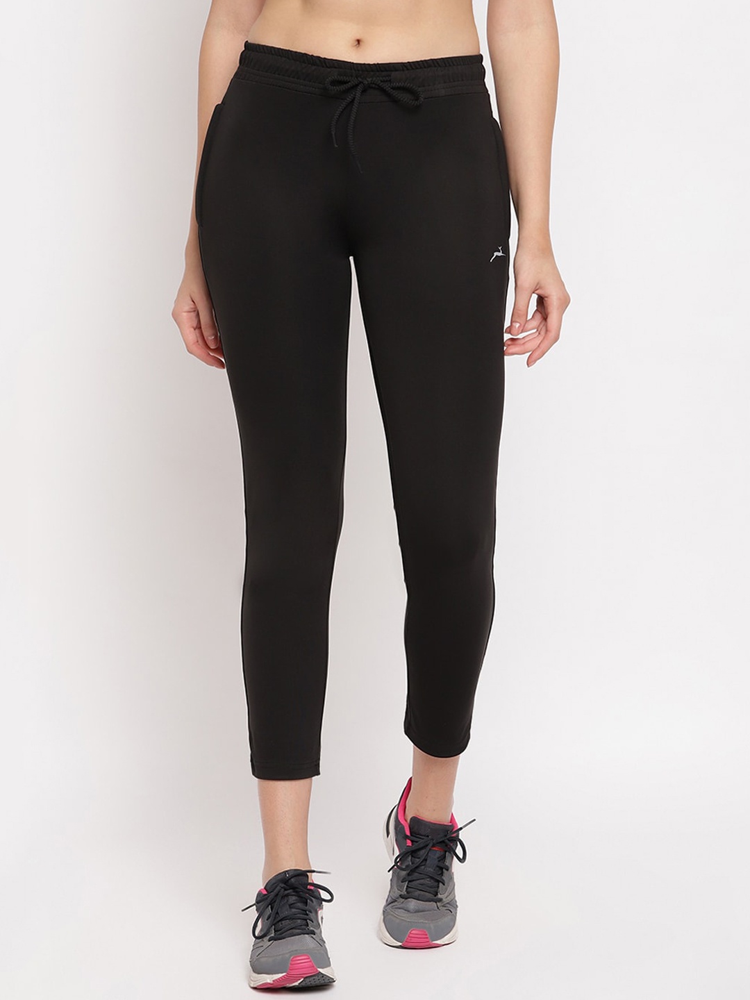 

Marc Loire Women Black Solid Slim-Fit Track Pants