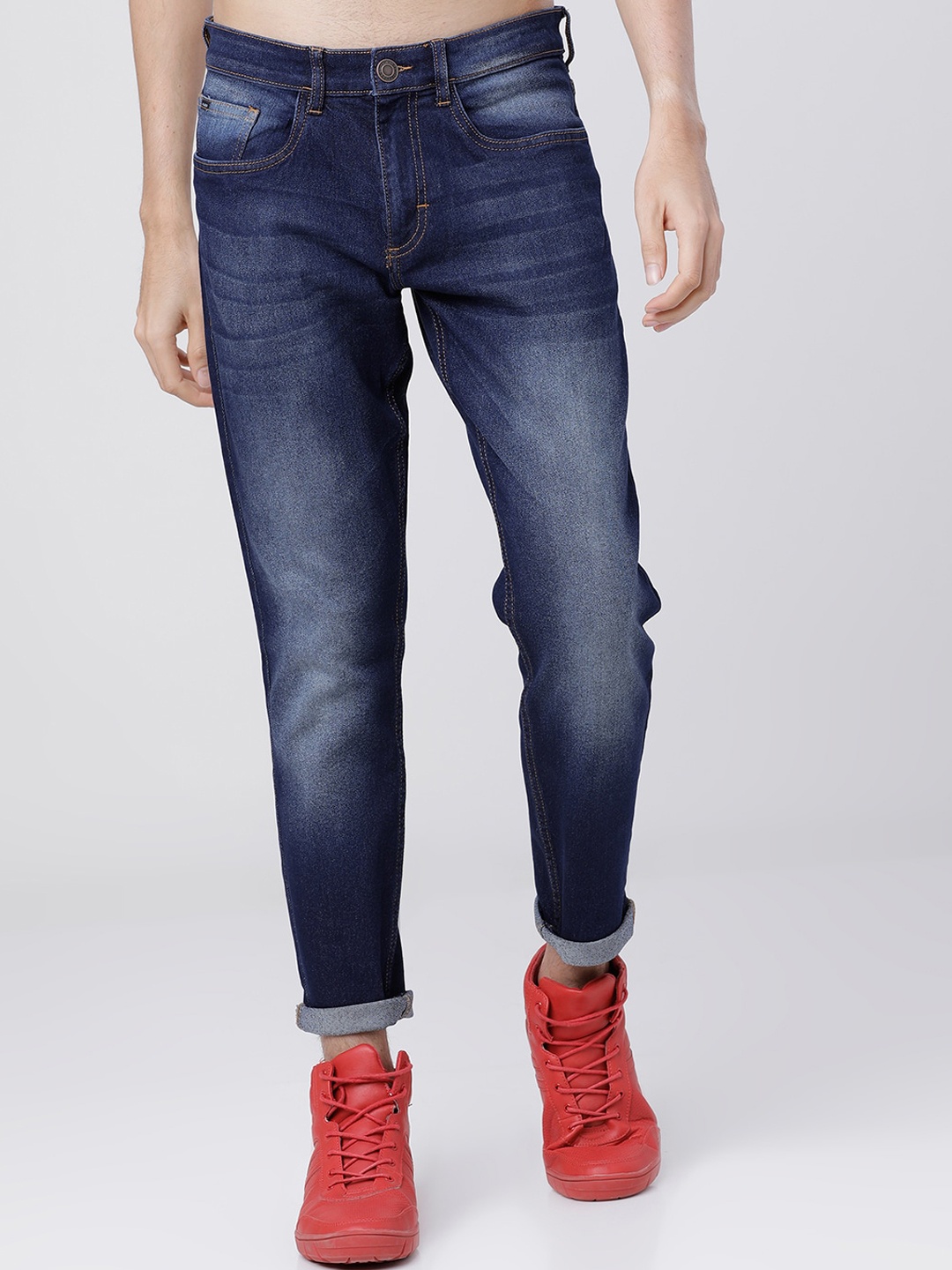 

HIGHLANDER Men Blue Tapered Fit Mid-Rise Clean Look Jeans