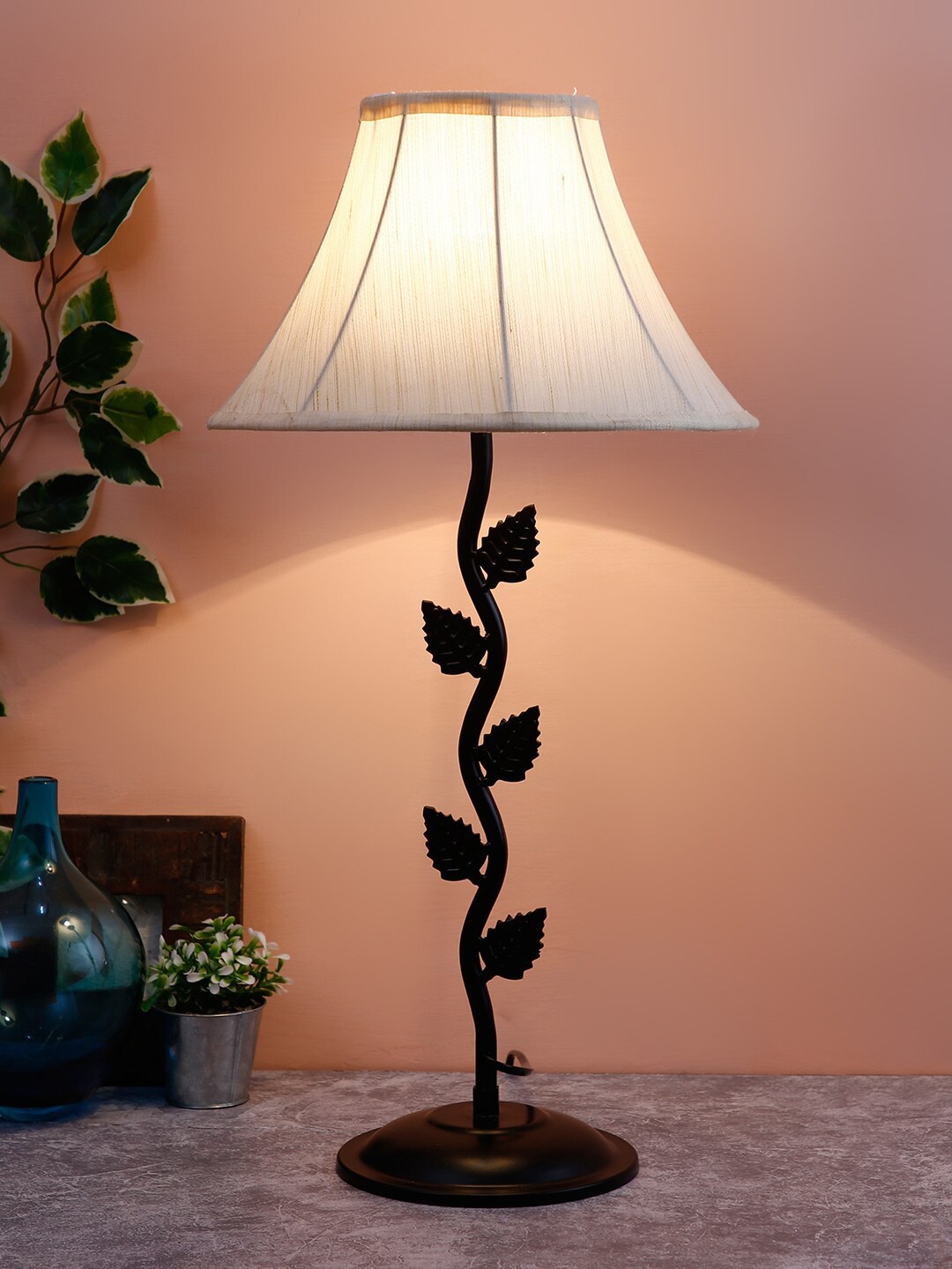 

Devansh Off-White Solid Traditional Bedside Standard Lamp