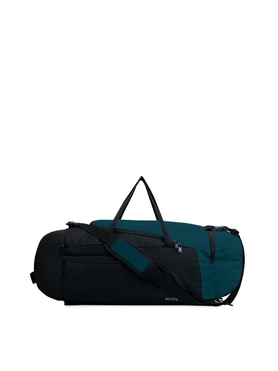 

NOVEX Unisex Green & Black Colorblocked Medium Duffle Bag
