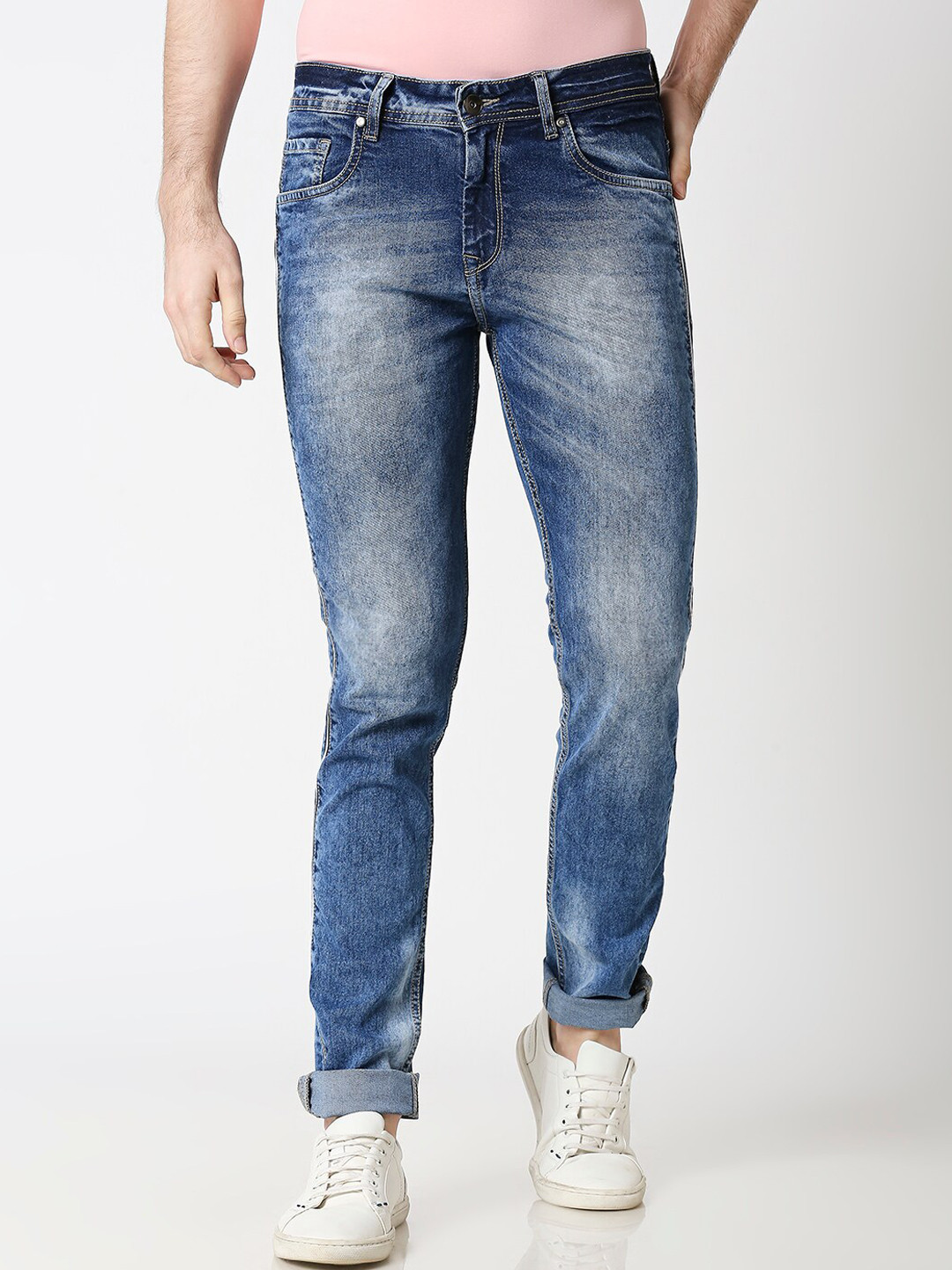 

High Star Men Blue Slim Fit Mid-Rise Clean Look Jeans