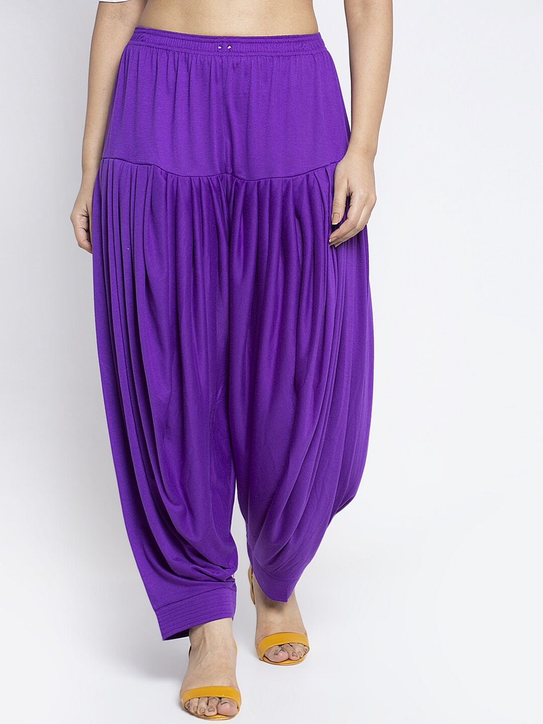 

GRACIT Women Purple Solid Loose-Fit Patiala
