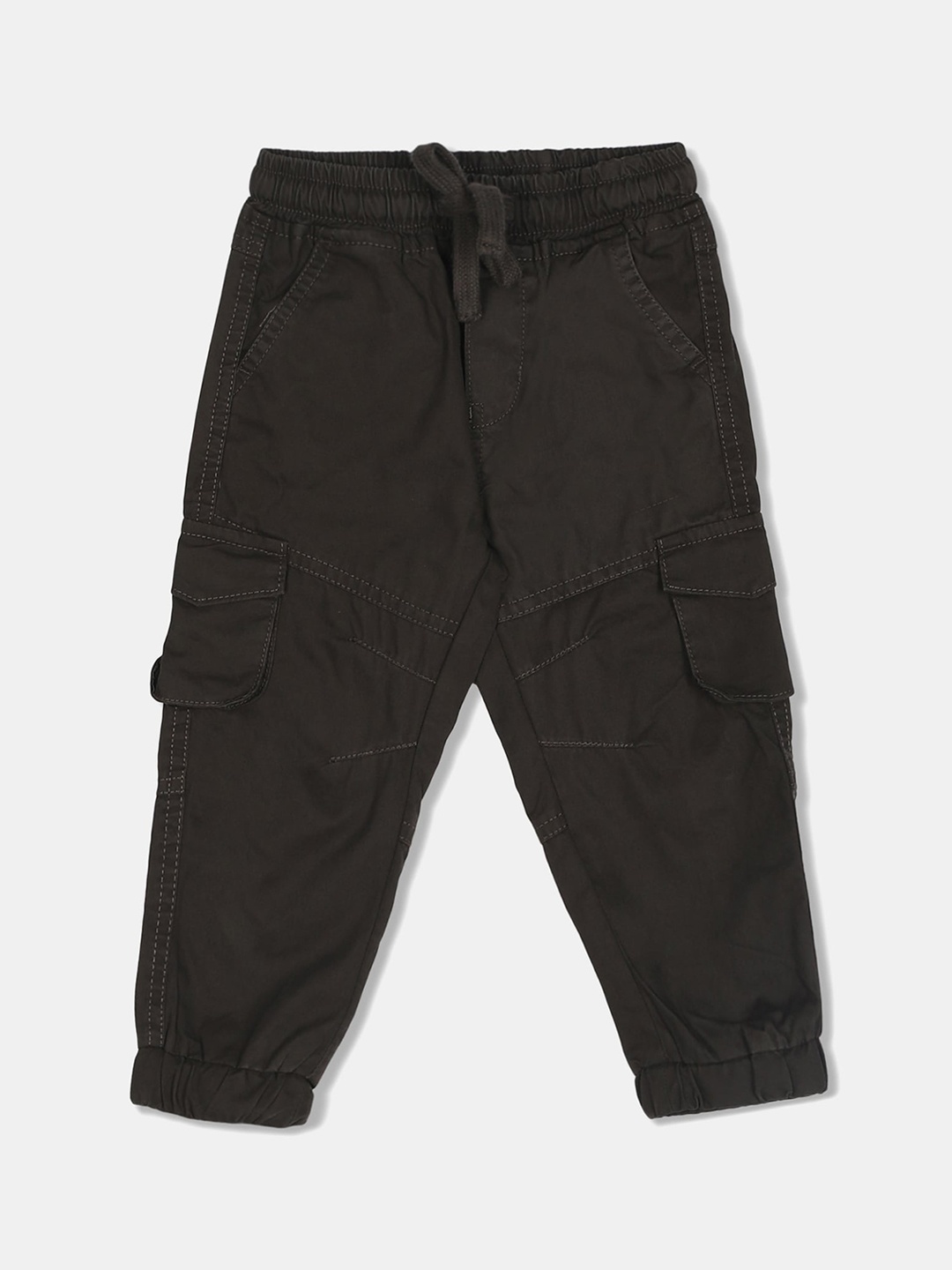 

Donuts Boys Olive Green Regular Fit Solid Cargos