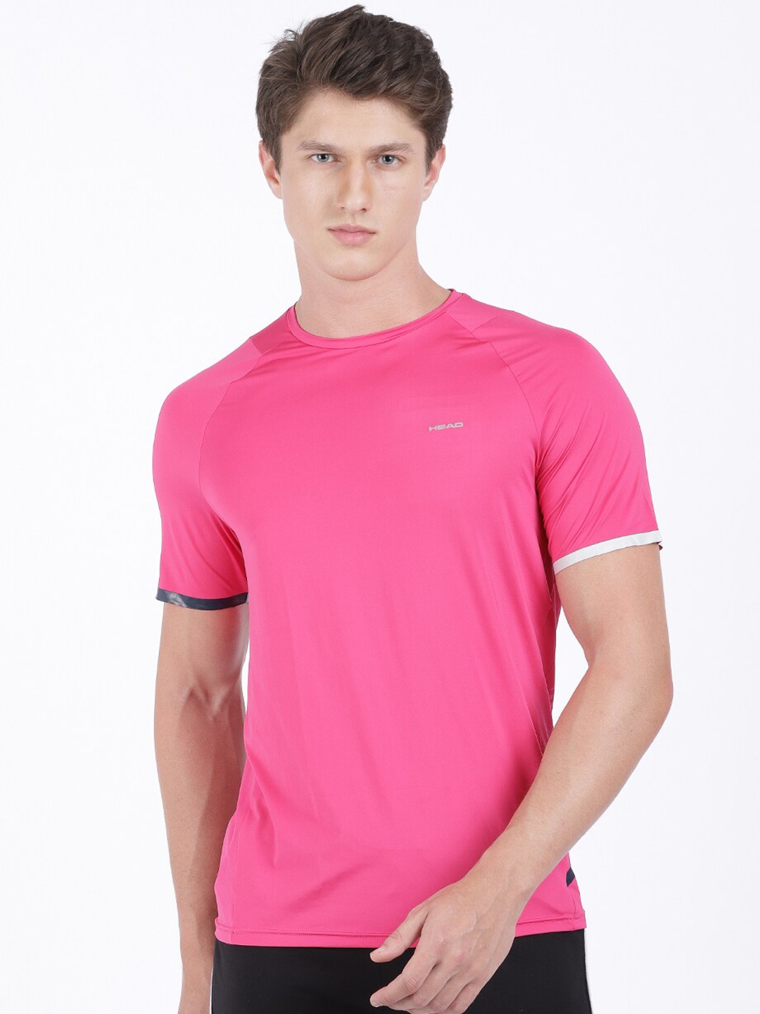 

Head Men Pink Printed Seamless Sports T-Shirt