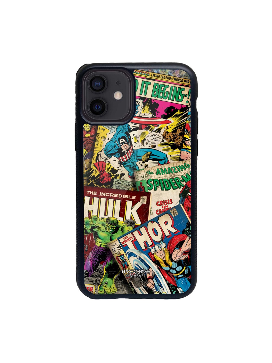 

macmerise Blue& Red Marvel Comics Collection Printed iPhone 12 Back Case