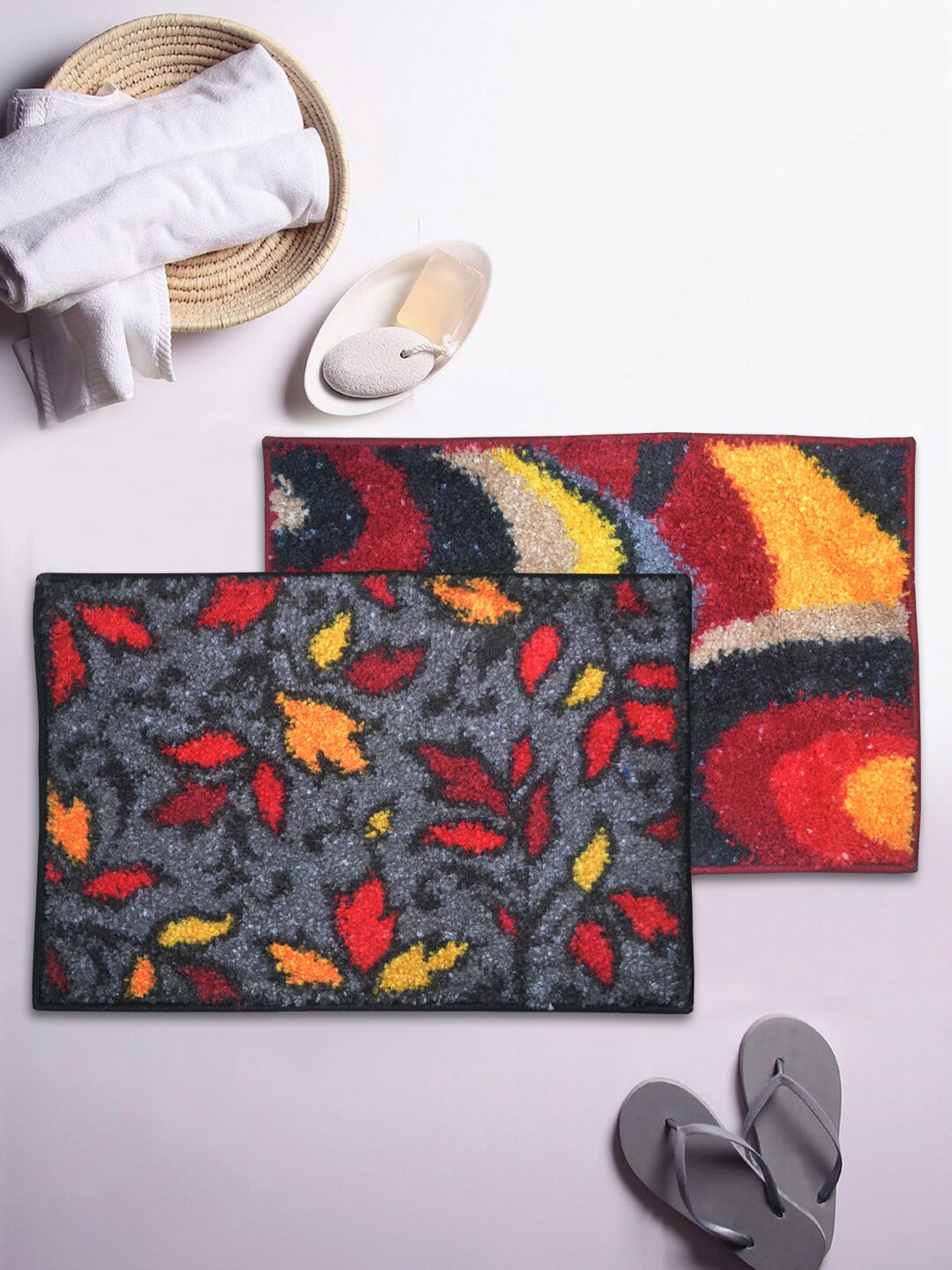 

BIANCA Soft-Cotton Bath Mat With Rubber Back -2pc Small (super dry), Red