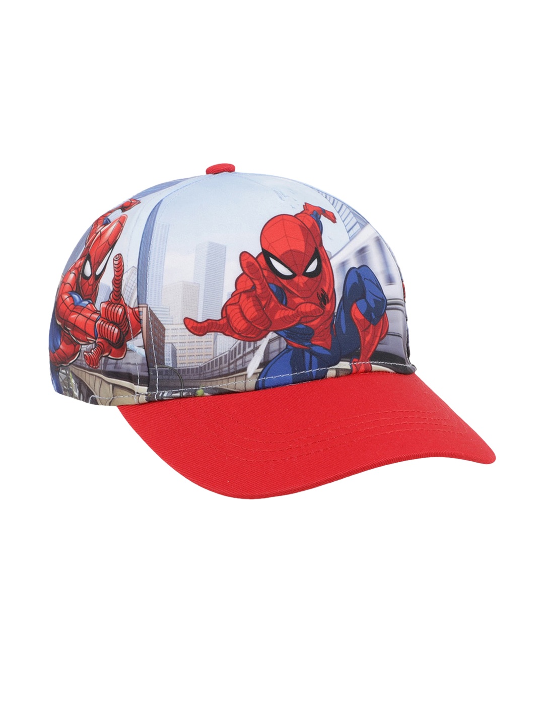 

Kids Ville Boys Red & White Spiderman Printed Baseball Cap