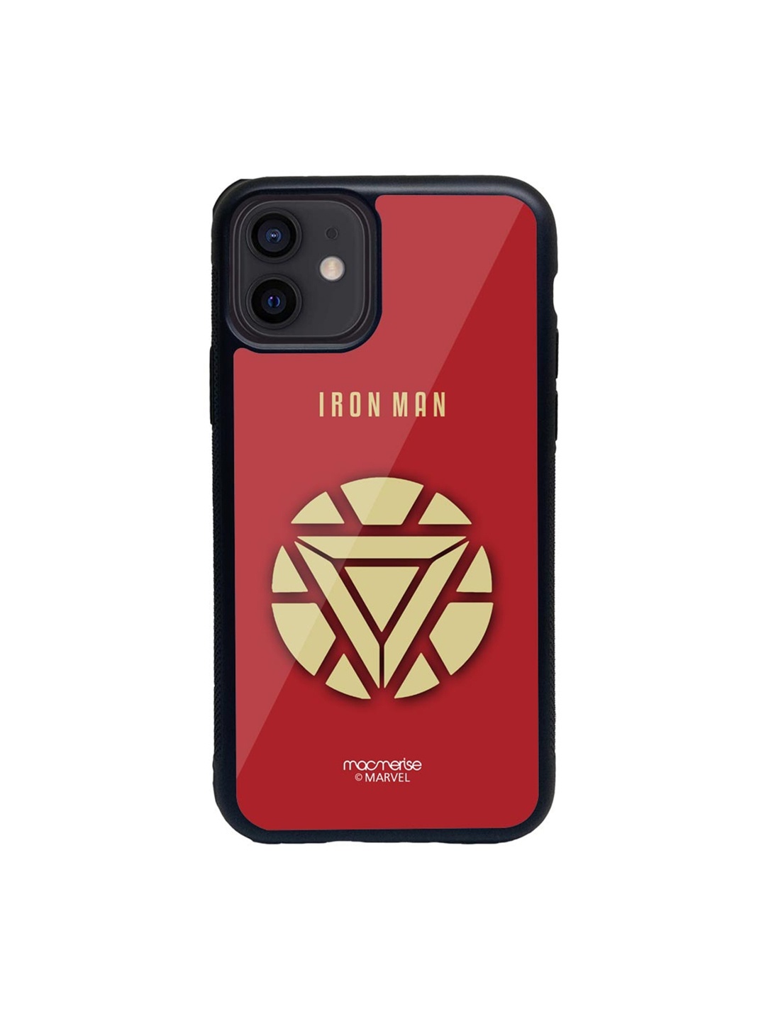 

macmerise Red & Yellow Minimalistic Ironman Printed iPhone 12 Back Case