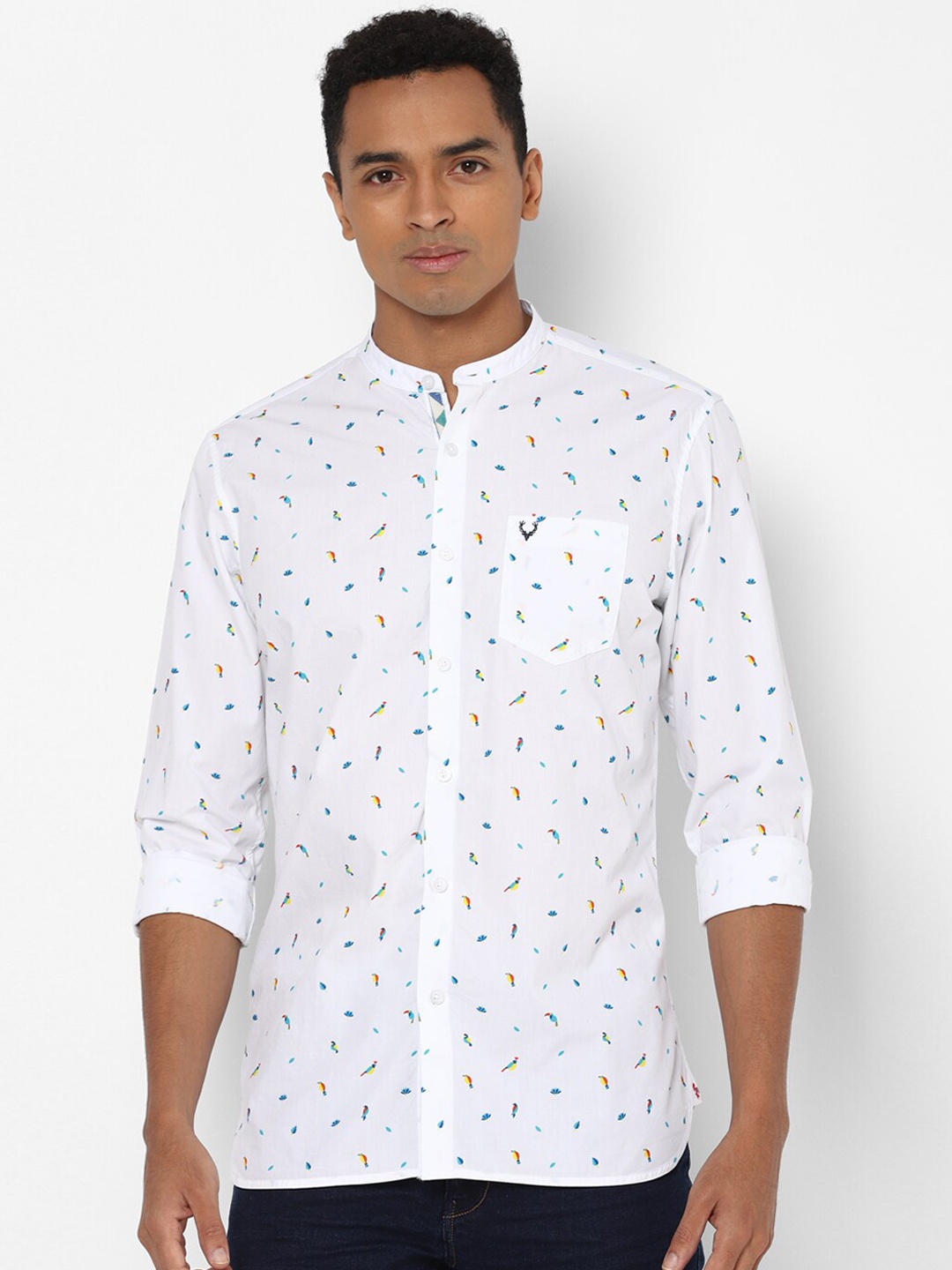 

Allen Solly Sport Men White Regular Fit Printed Cotton Casual Shirt