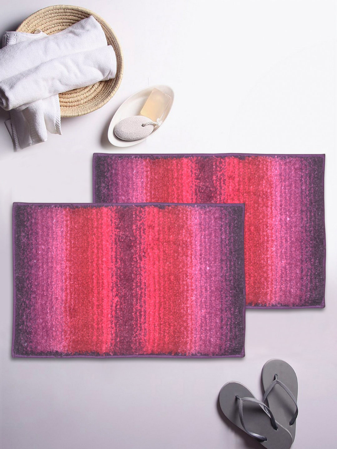

BIANCA Soft-Cotton Bath Mat With Rubber Back -2pc Small (super dry), Purple