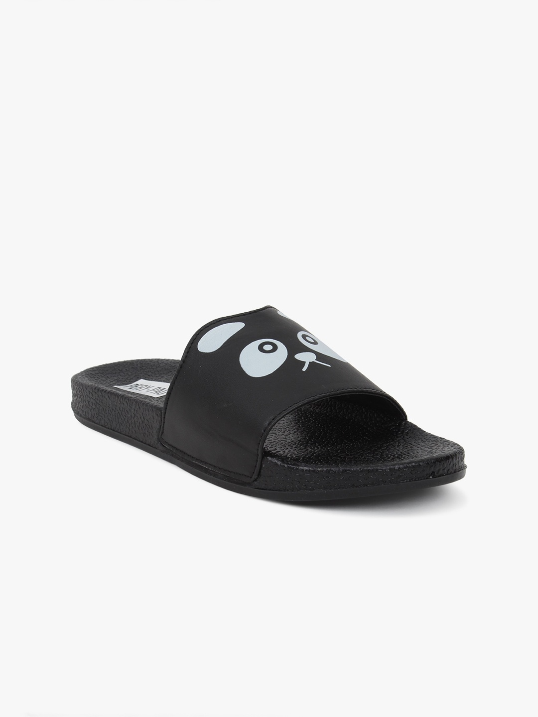 

PERY PAO Women Black & White Printed Sliders