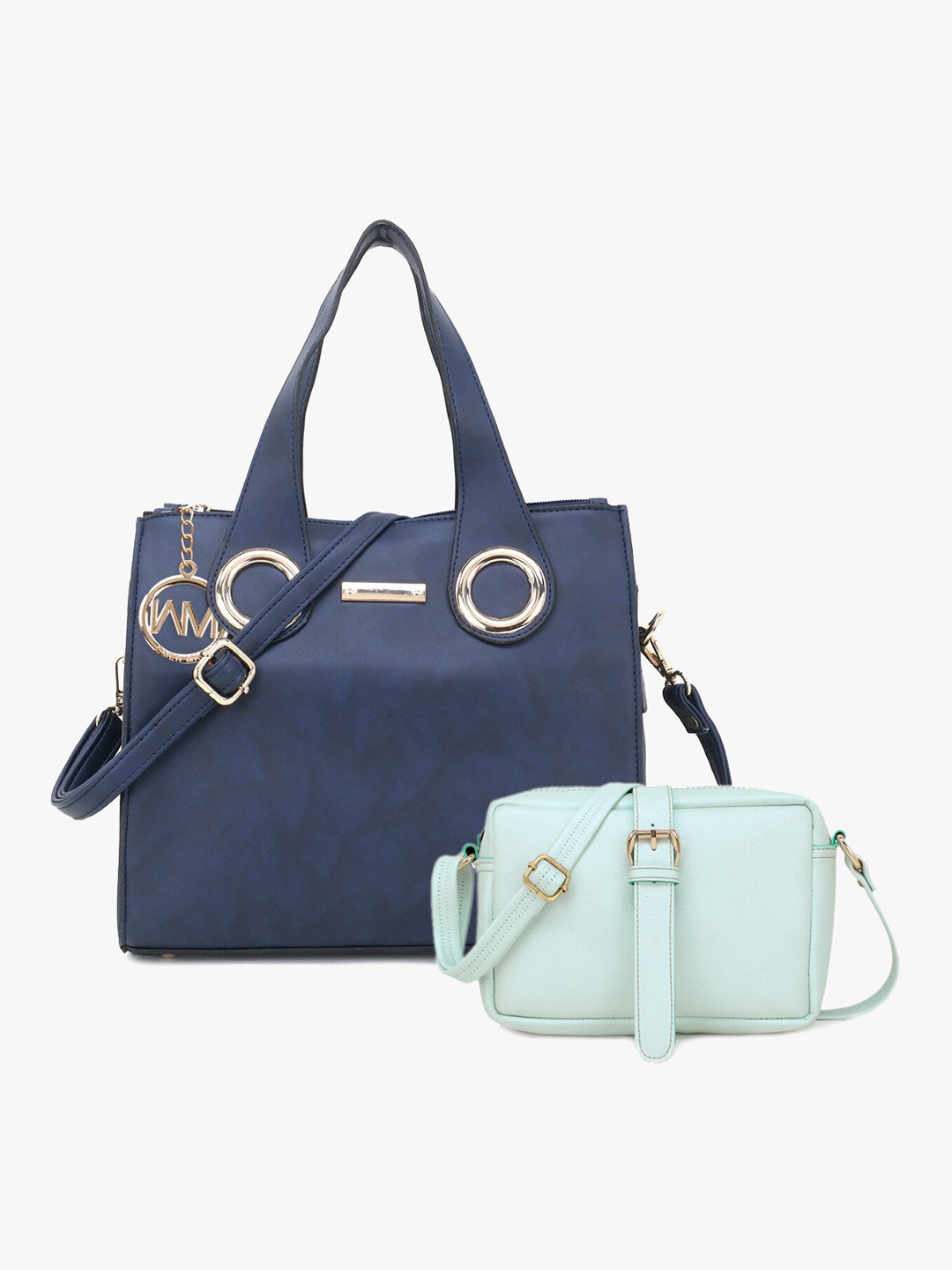 

WOMEN MARKS Blue Solid Shoulder Bag