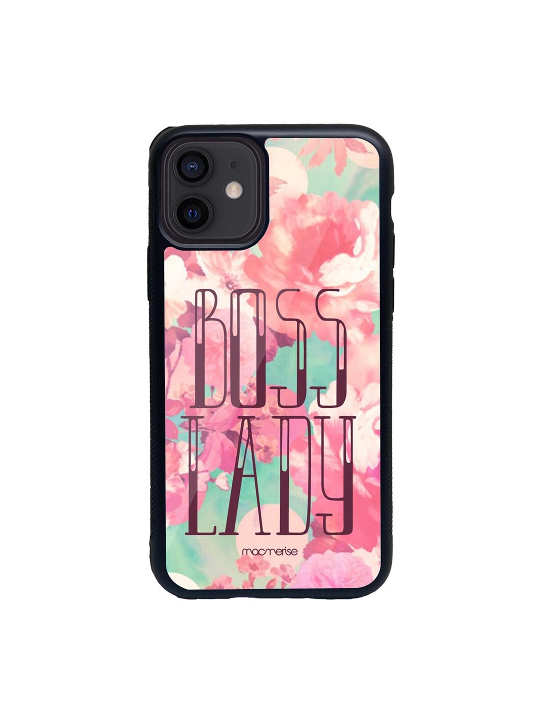 

macmerise Pink & Green Boss Lady Printed iPhone 12 Back Case
