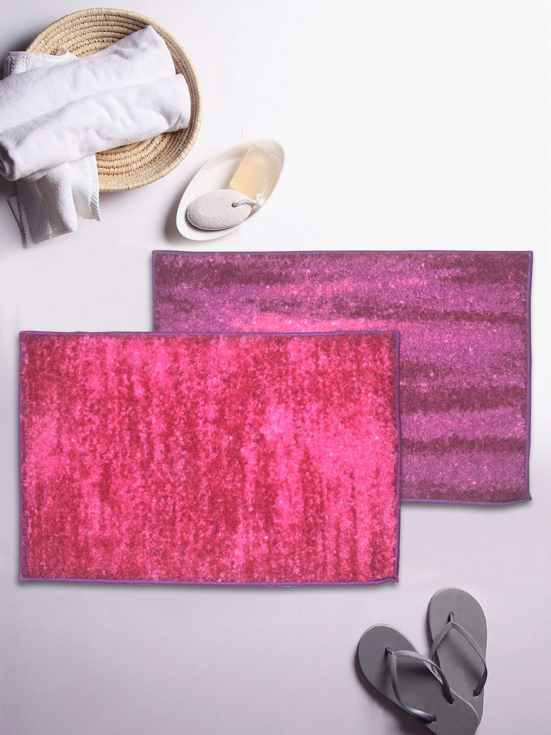 

BIANCA Soft-Cotton Bath Mat With Rubber Back -2pc Small (super dry), Purple