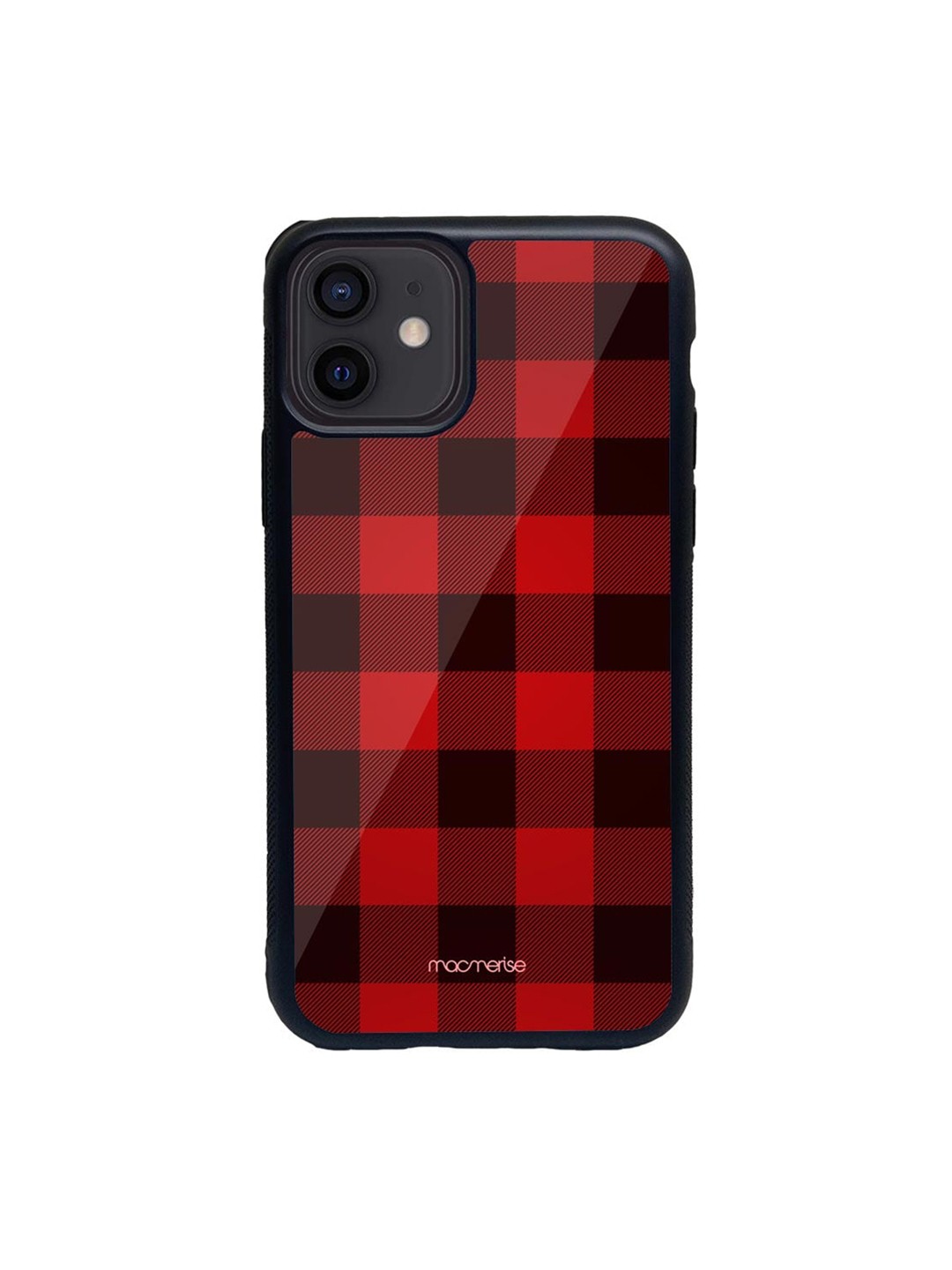 

macmerise Red & Black Checkmate iPhone 12 Back Case