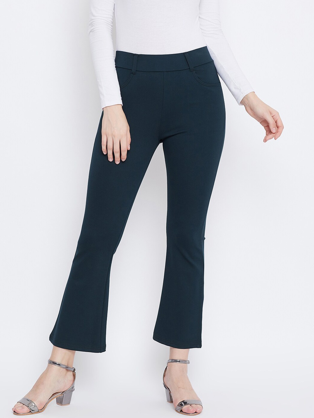 

Clora Creation Women Green Solid Bootcut Treggings