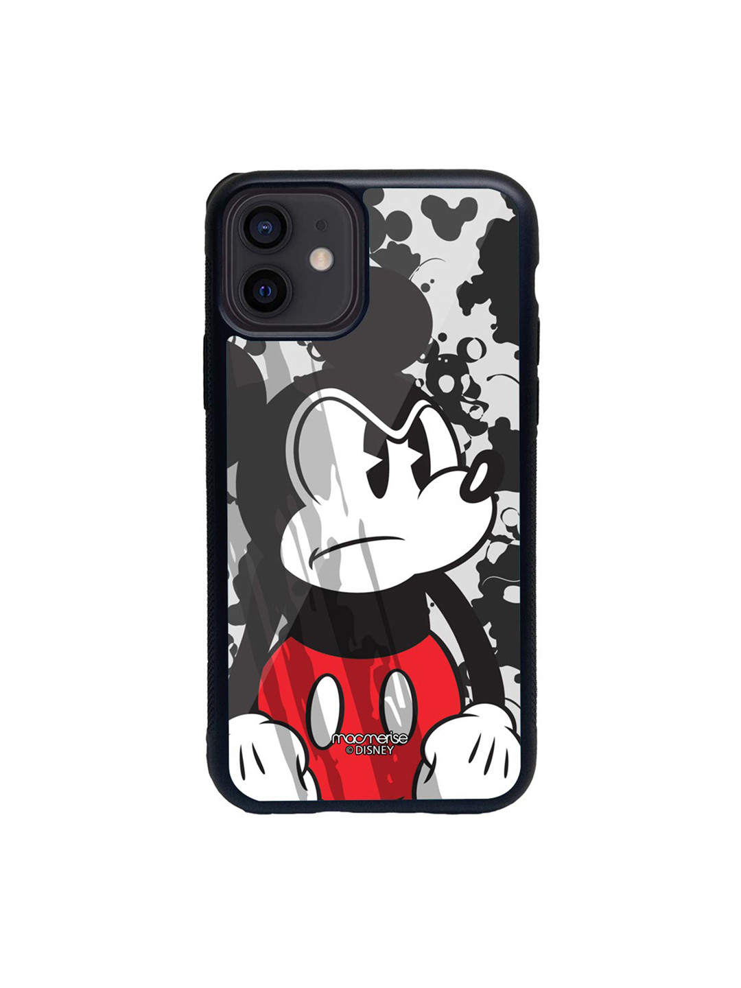 

Macmerise Black & Red Grumpy Mickey Glass iPhone 12 Phone Case