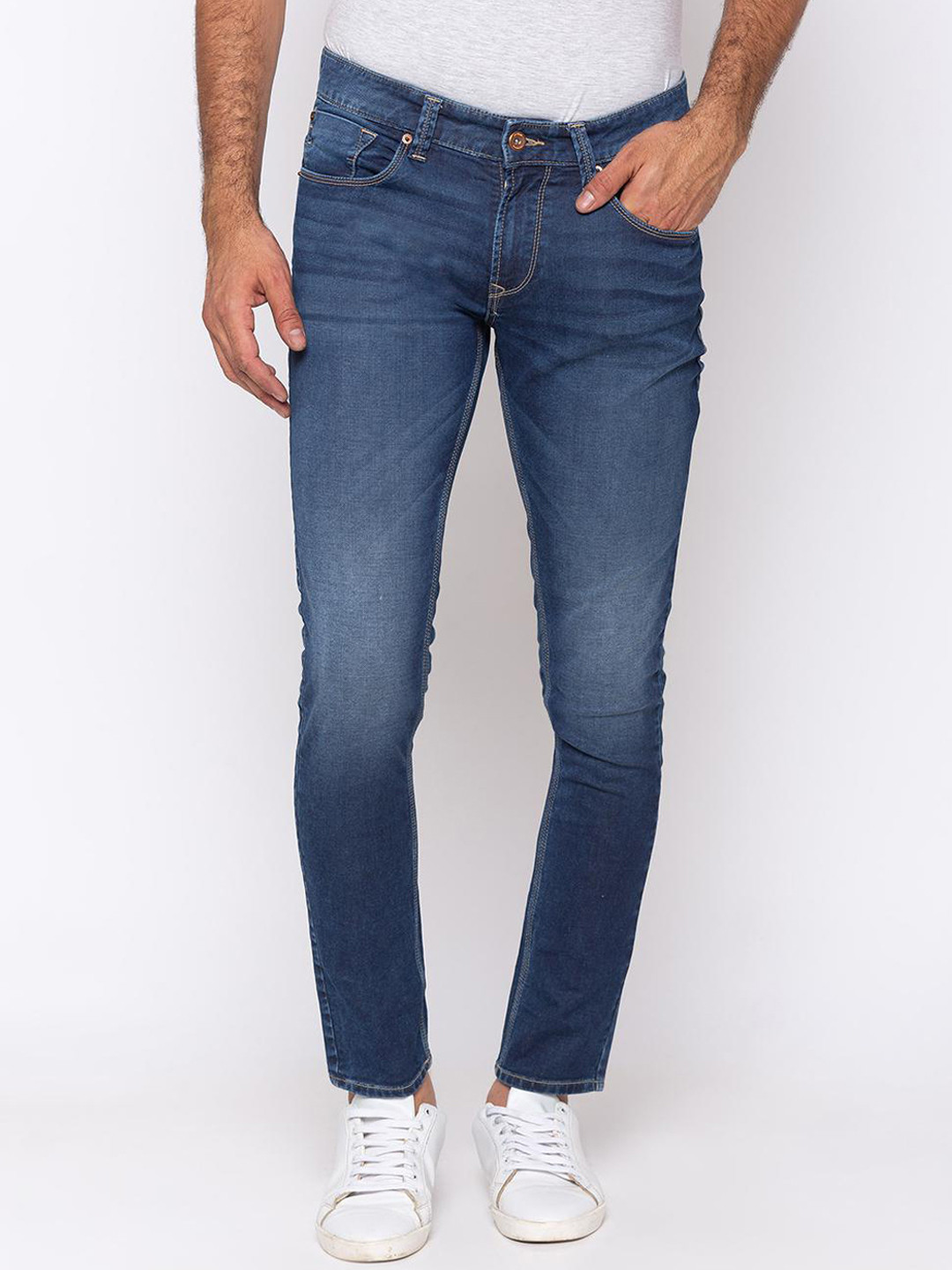 

SPYKAR Men Blue Slim Fit Low-Rise Clean Look Jeans