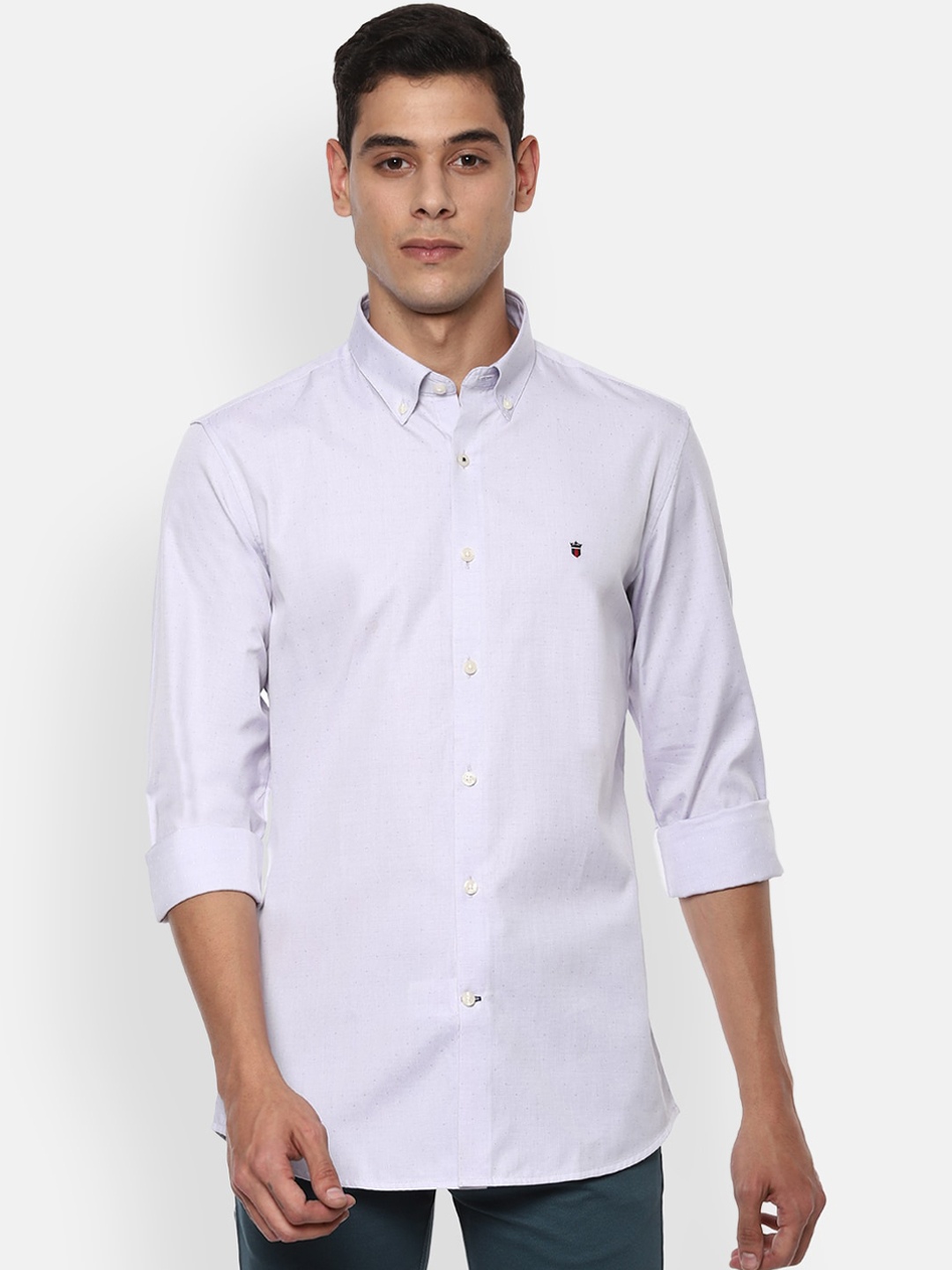 

Louis Philippe Sport Men Purple Solid Casual Shirt