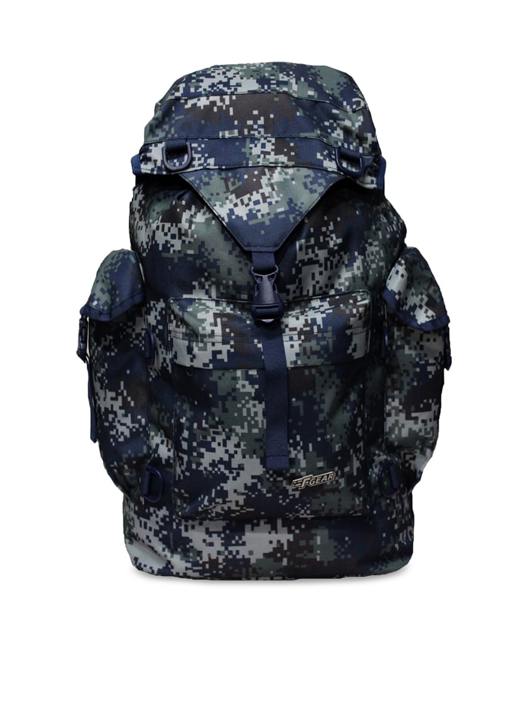

F Gear Unisex Blue & Grey Camouflage Backpacks