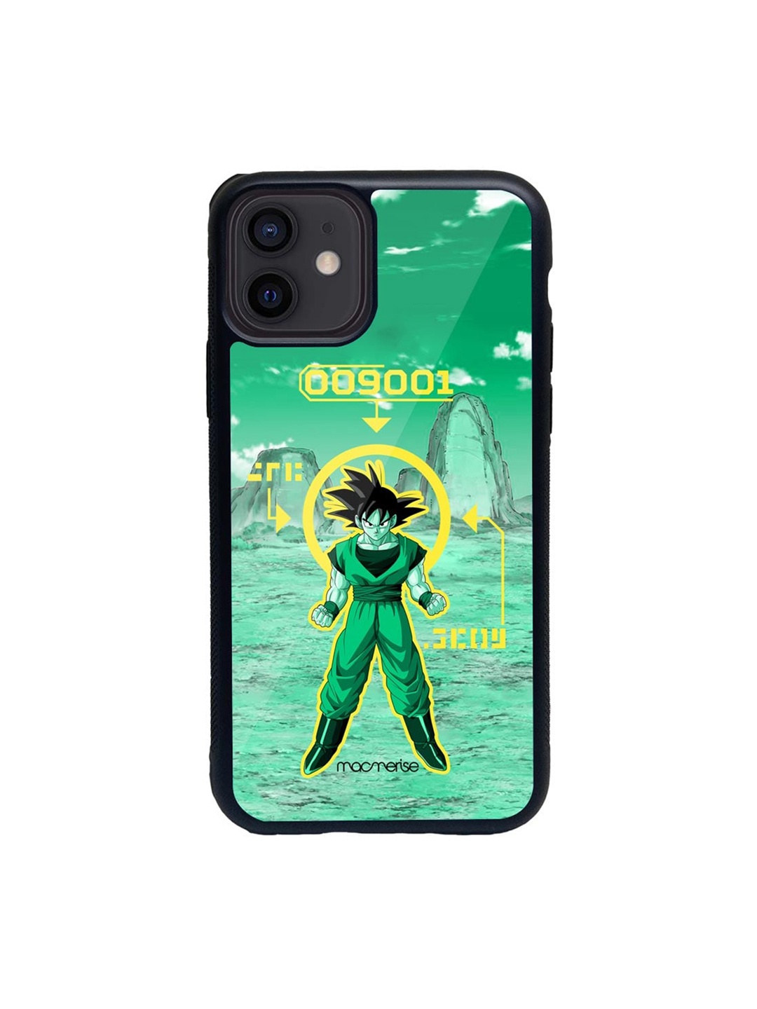 

macmerise Green & Yellow Over 9000 Glass iPhone 12 Case