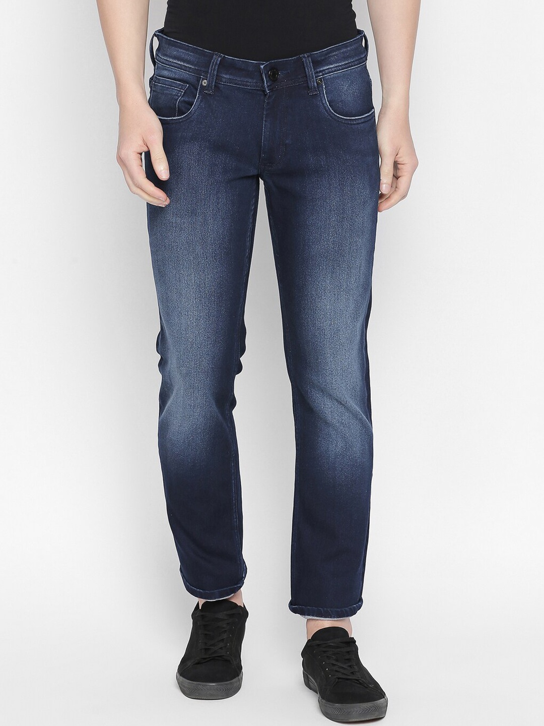 

Basics Men Navy Blue Slim Fit Low-Rise Clean Look Jeans
