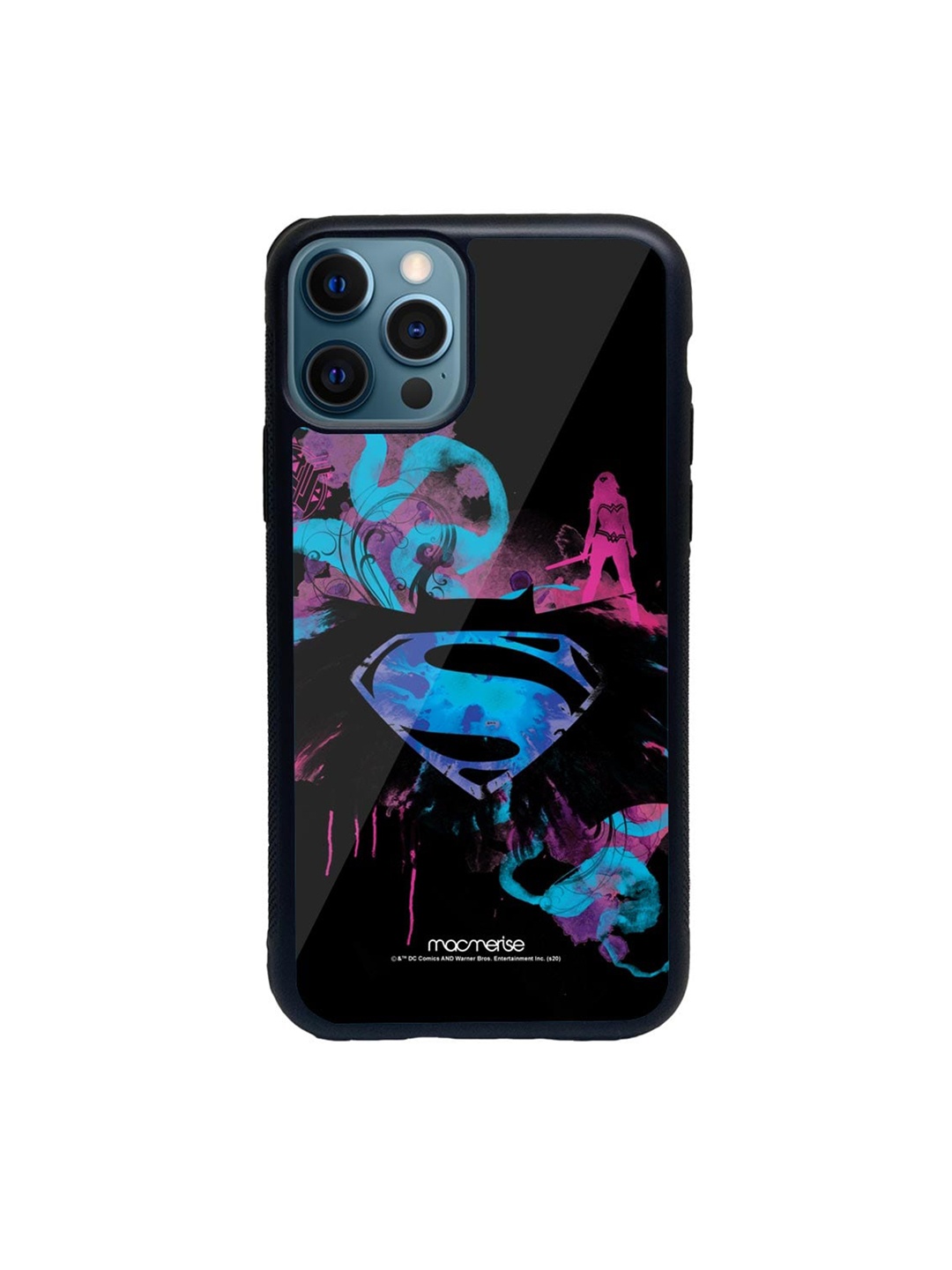 macmerise Black & Blue The Epic Trio Glass iPhone 12 Pro Phone Case