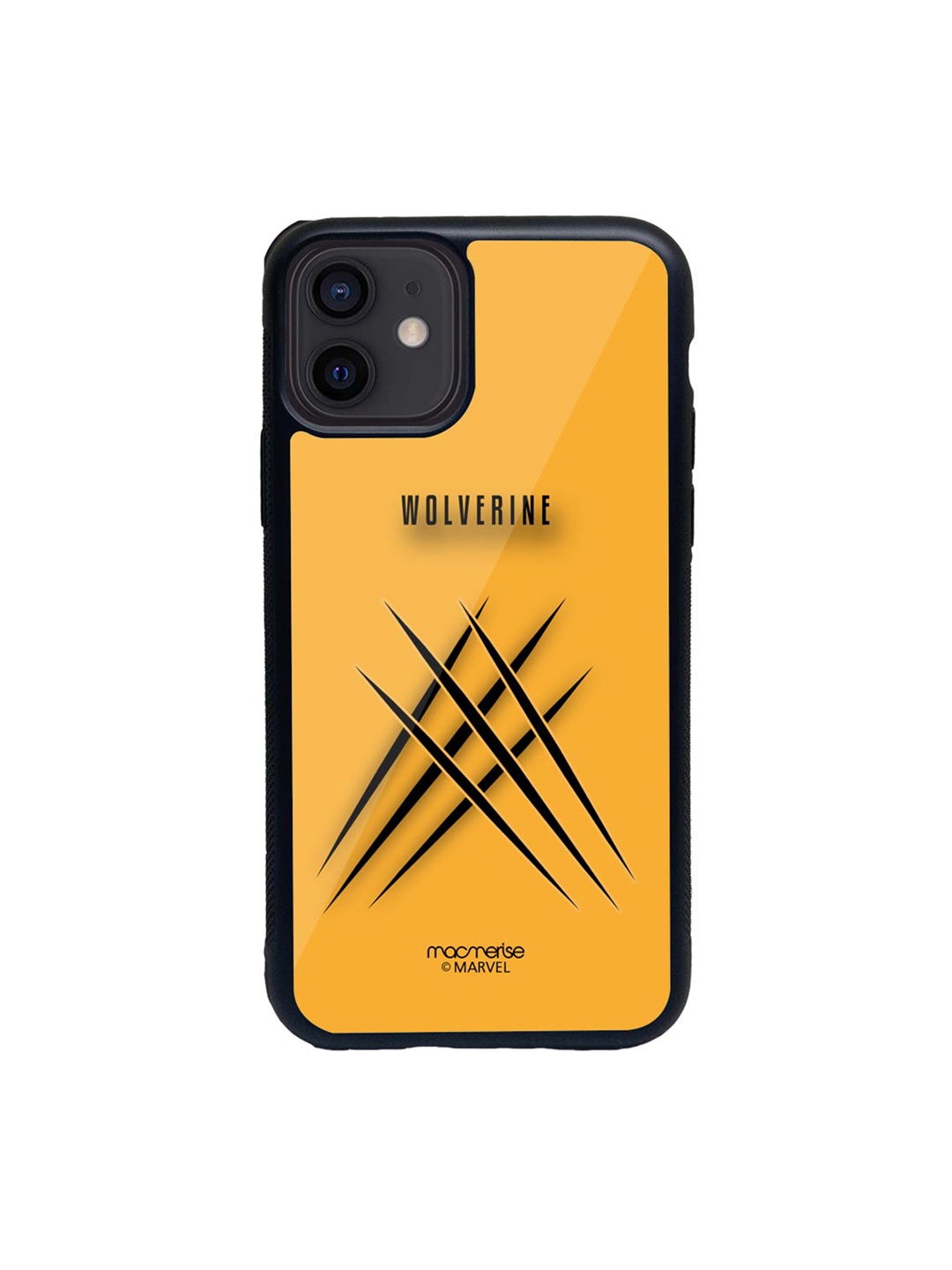 

macmerise Yellow & Black Minimalistic Wolverine iPhone 12 Back Case