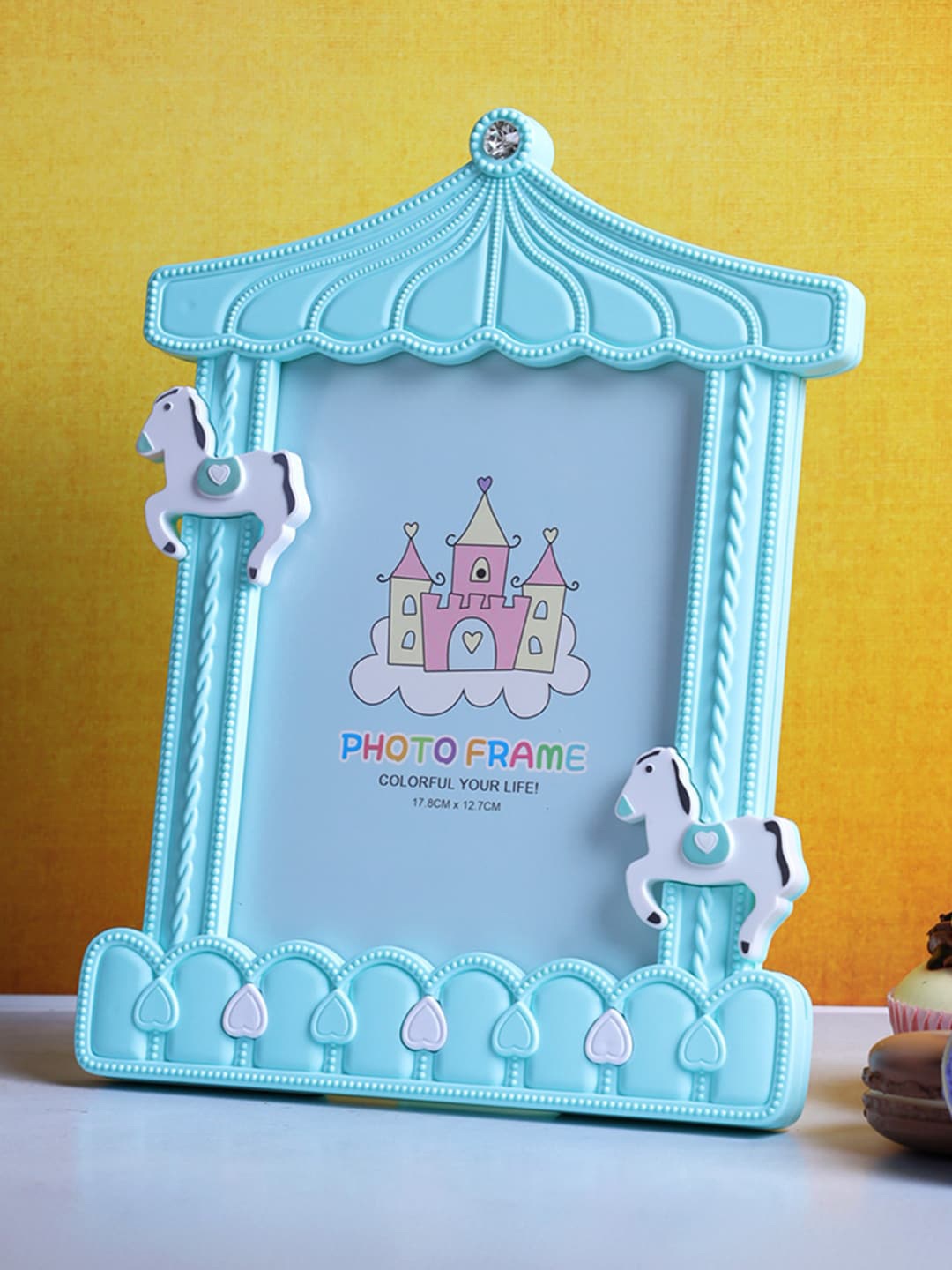

A Vintage Affair- Home Decor Blue Horse Carousel Photo Frame