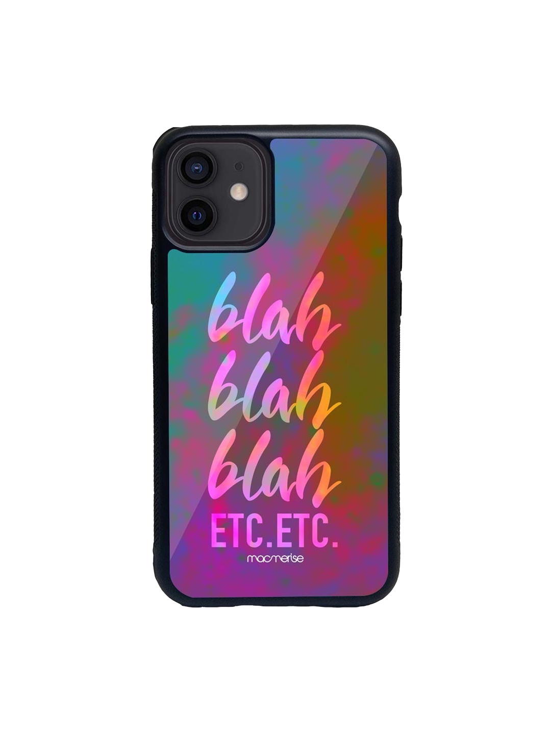 macmerise Pink & Orange Blah Blah iPhone 12 Back Case