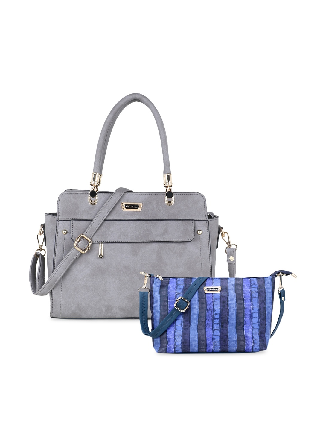 

WOMEN MARKS Combo of 2 Handbags, Grey