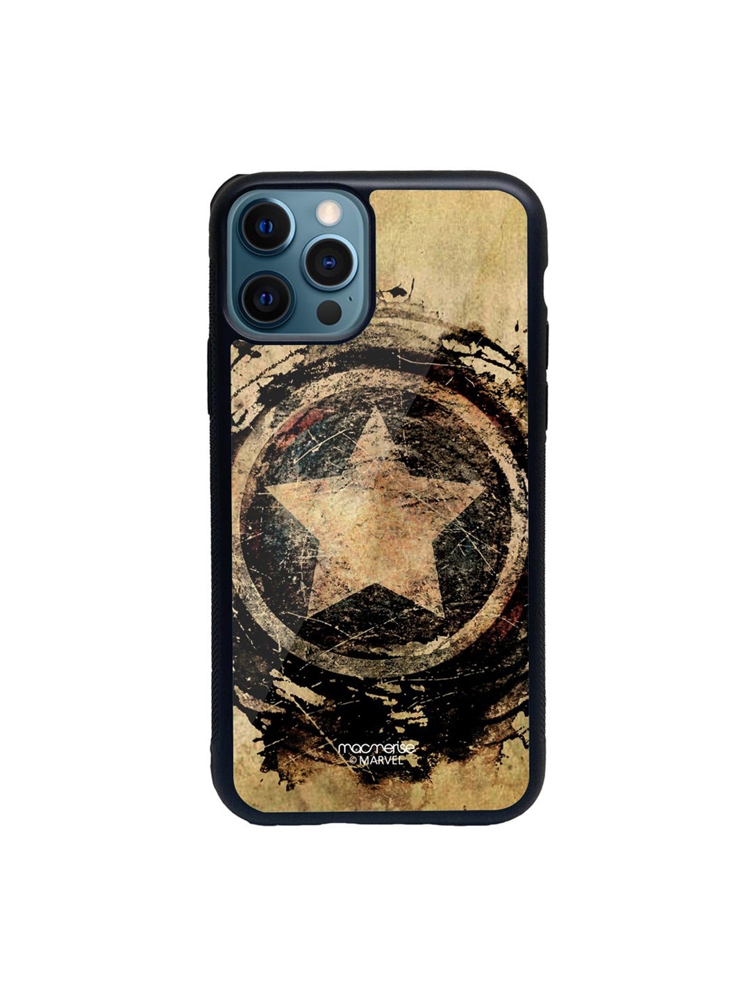 

macmerise Black & Brown Symbolic Captain Shield Printed iPhone 12 Pro Back Case