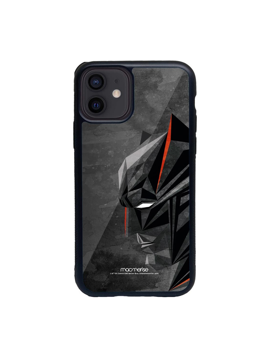 macmerise Black & Grey Batman Geometric iPhone 12 Back Case
