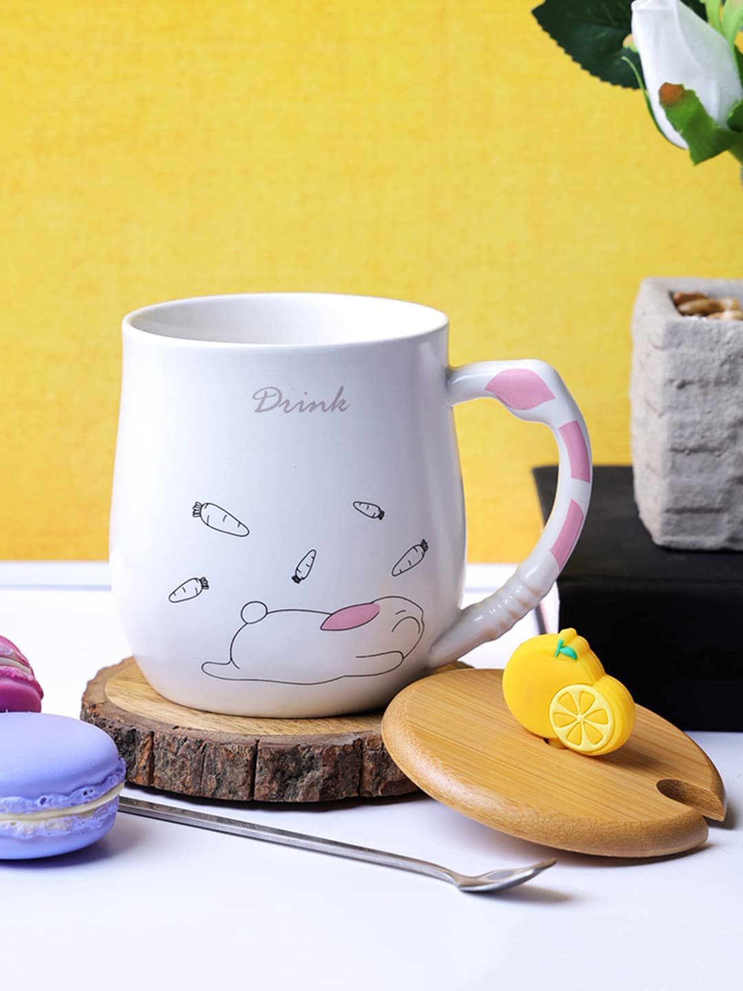 

A Vintage Affair- Home Decor White Rabbit Printed Ceramic Mug