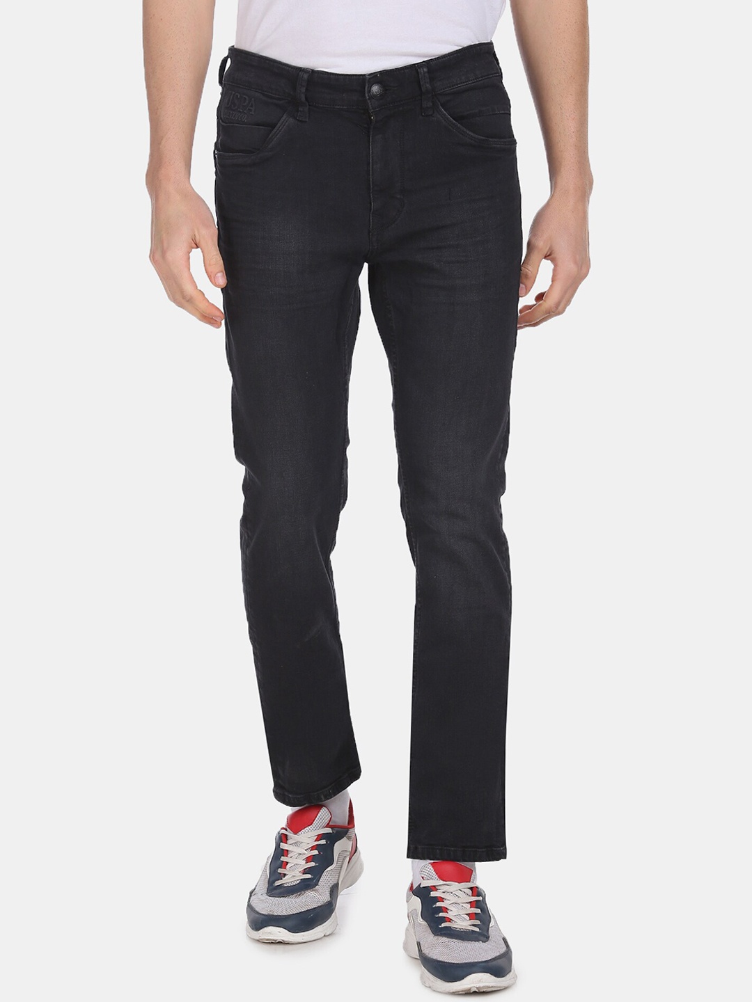 

U.S. Polo Assn. Denim Co. Men Black Slim Fit Mid-Rise Clean Look Jeans