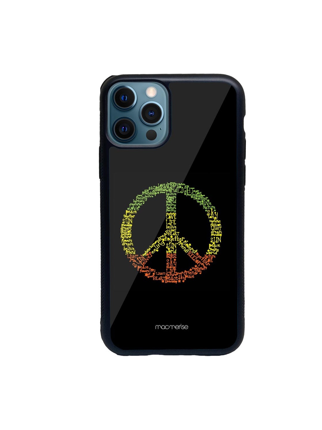 

macmerise Black & Green Symbol Of Peace iPhone 12 Pro Back Case