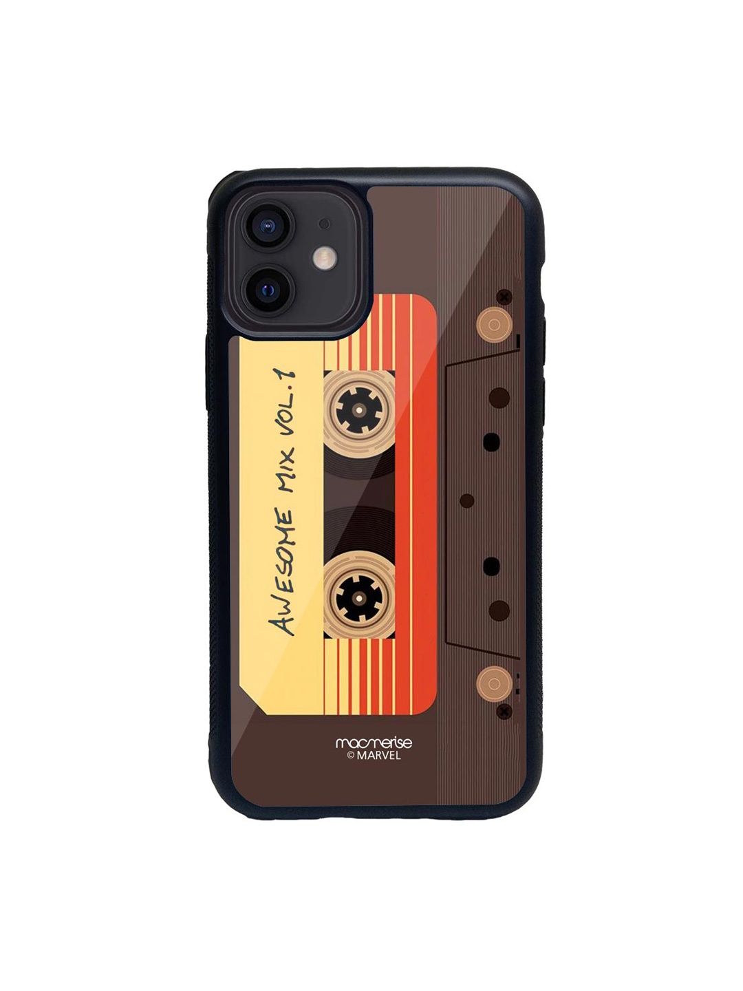 

macmerise Black & Brown Awesome Mix Tape Printed iPhone 12 Back Case