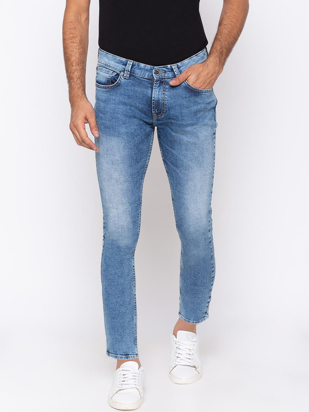 

SPYKAR Men Blue Slim Fit Mid-Rise Clean Look Jeans