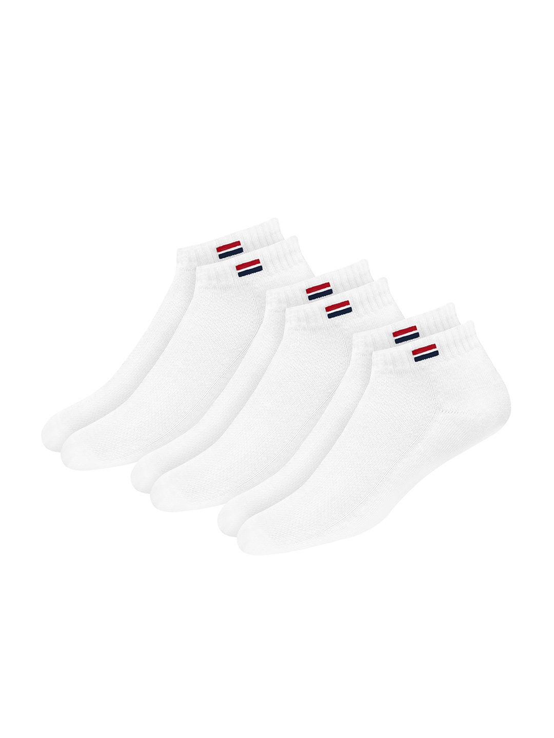 

NAVYSPORT Men Pack Of 3 White Solid Ankle-Length Socks