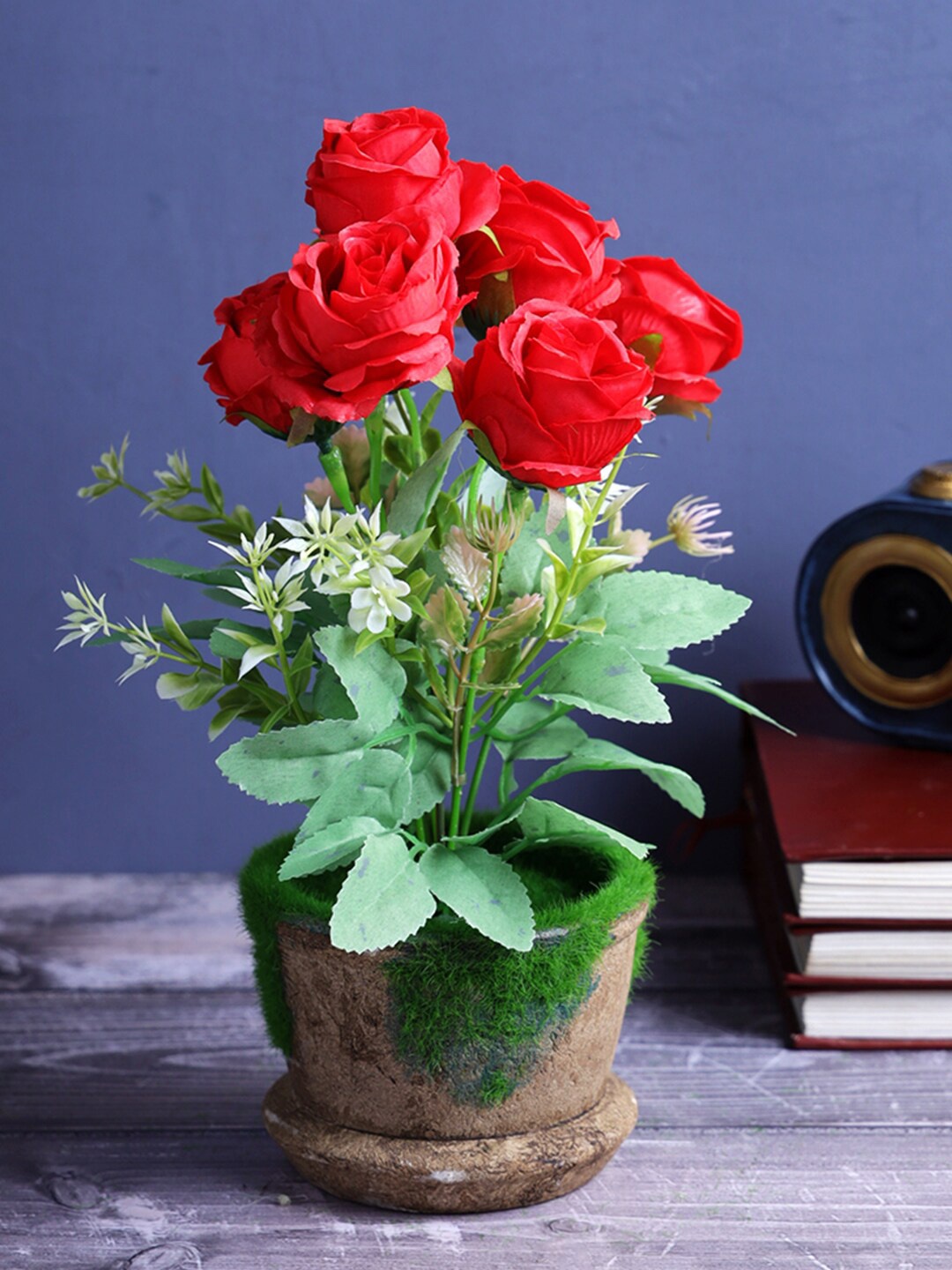 

A Vintage Affair- Home Decor Red & Green Donna Artificial Flower Pot