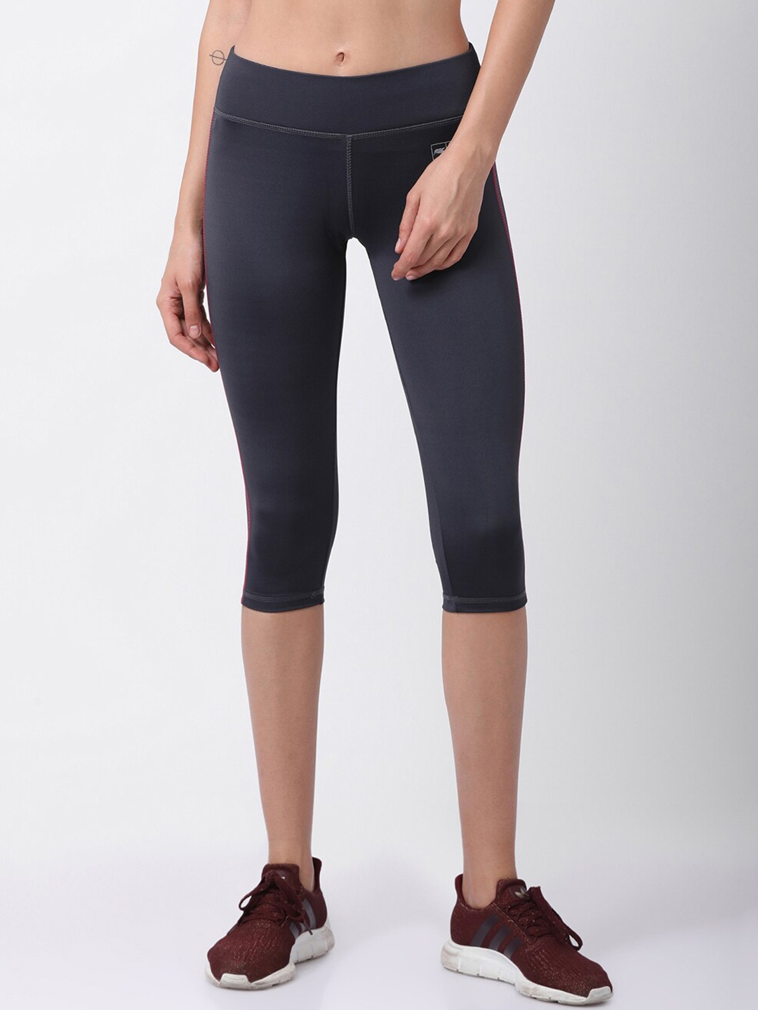 

GOLDSTROMS Women Navy Blue Solid Slim Fit Capris