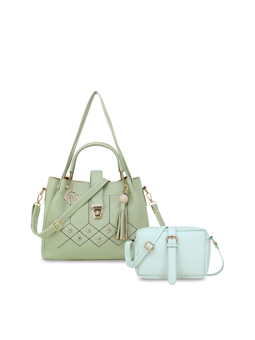 

WOMEN MARKS Combo of 2 HandBags, Green