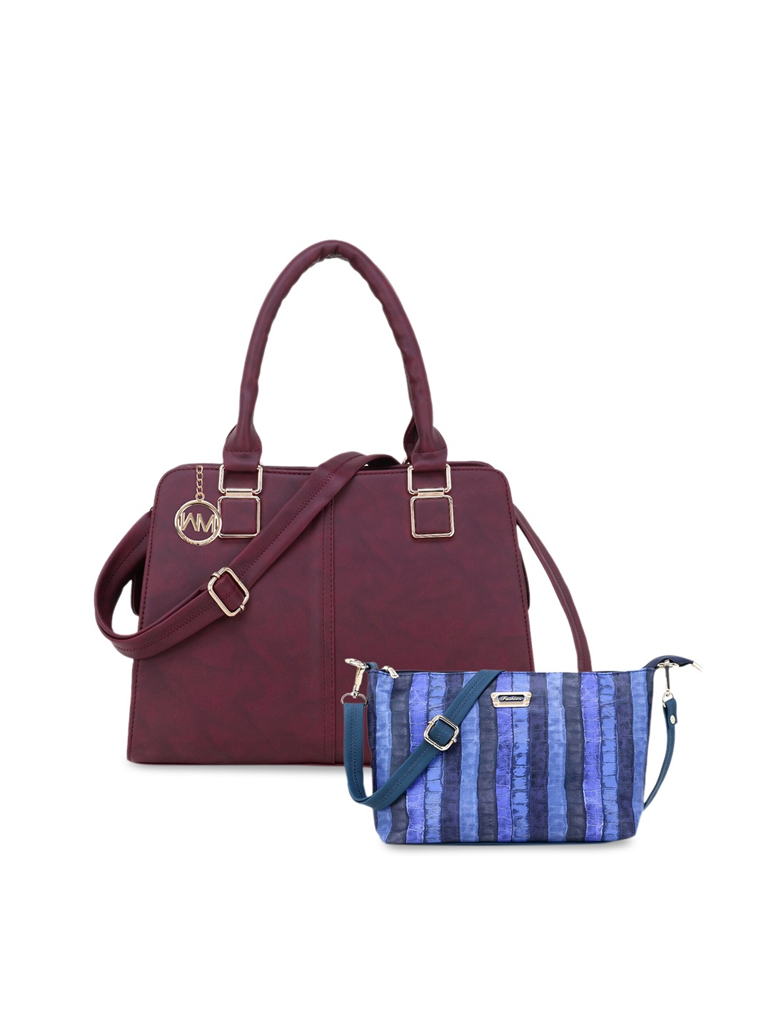 

WOMEN MARKS Maroon Solid Sling Bag Combo
