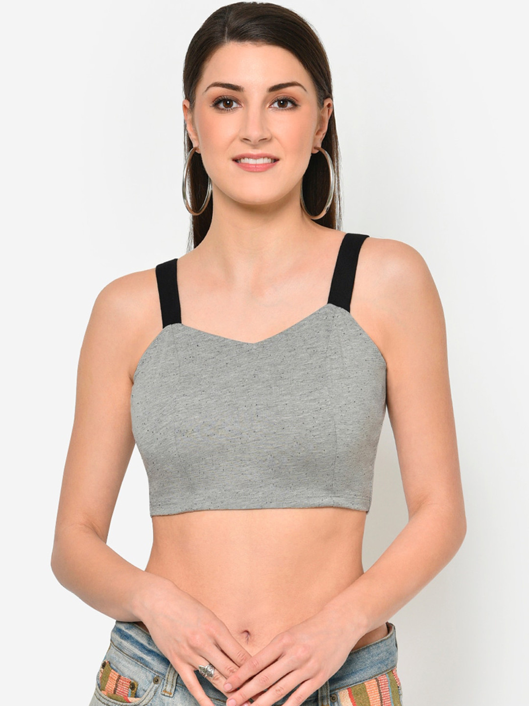 

Martini Grey Crop Bralette Top