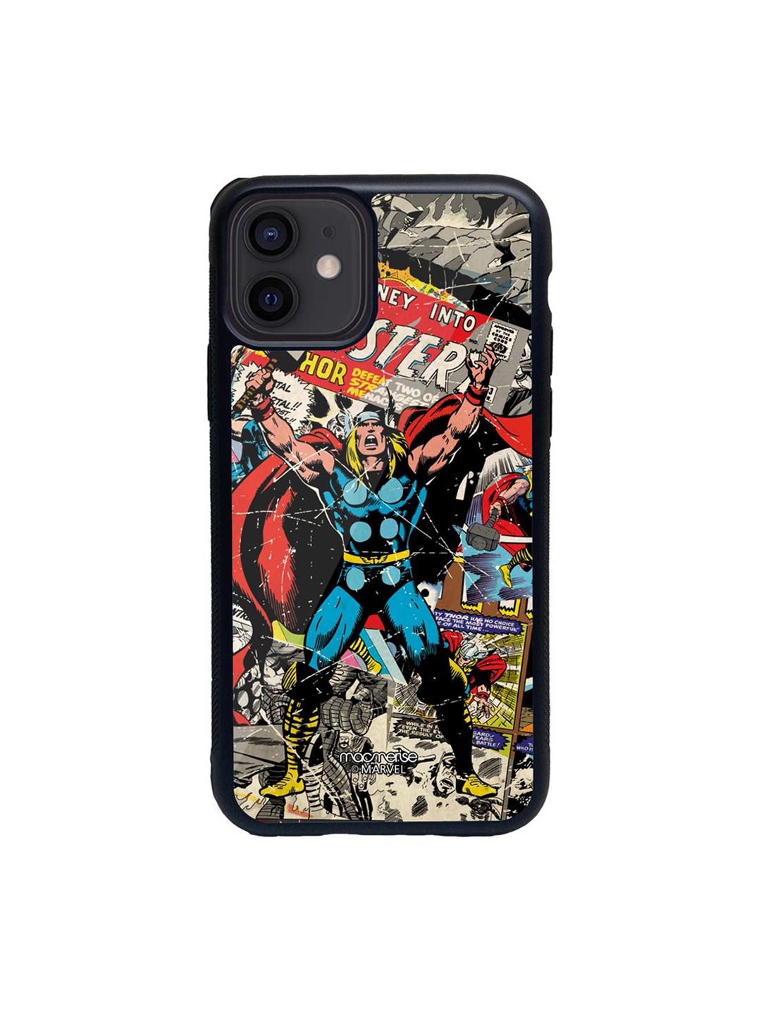 

macmerise Grey & Blue Comic Thor iPhone 12 Back Case